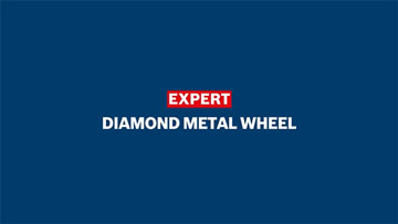 蓝色背景，白色文字："EXPERT DIAMOND METAL WHEEL"。