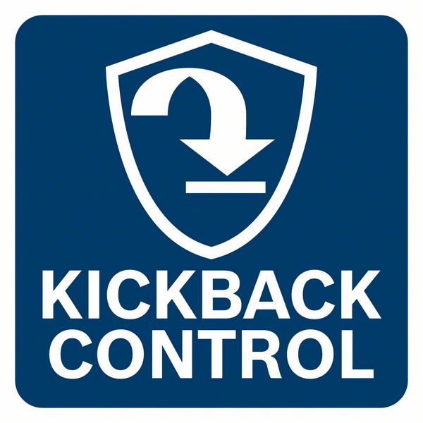 一块蓝色的标志，上面用白色写着“KICKBACK CONTROL”。